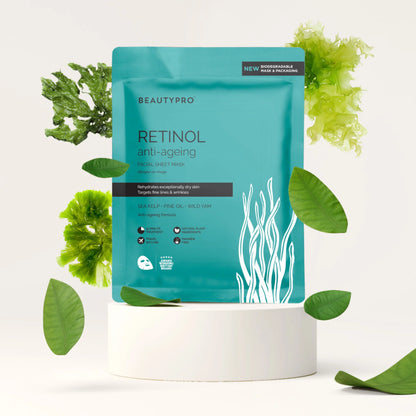 RETINOL Anti-Ageing Facial Sheet Mask - 100% Biodegradable