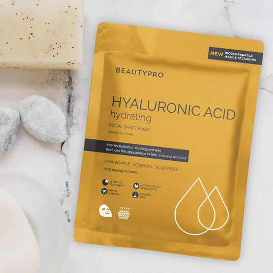 HYALURONIC ACID Hydrating Facial Sheet Mask - 100% Biodegradable